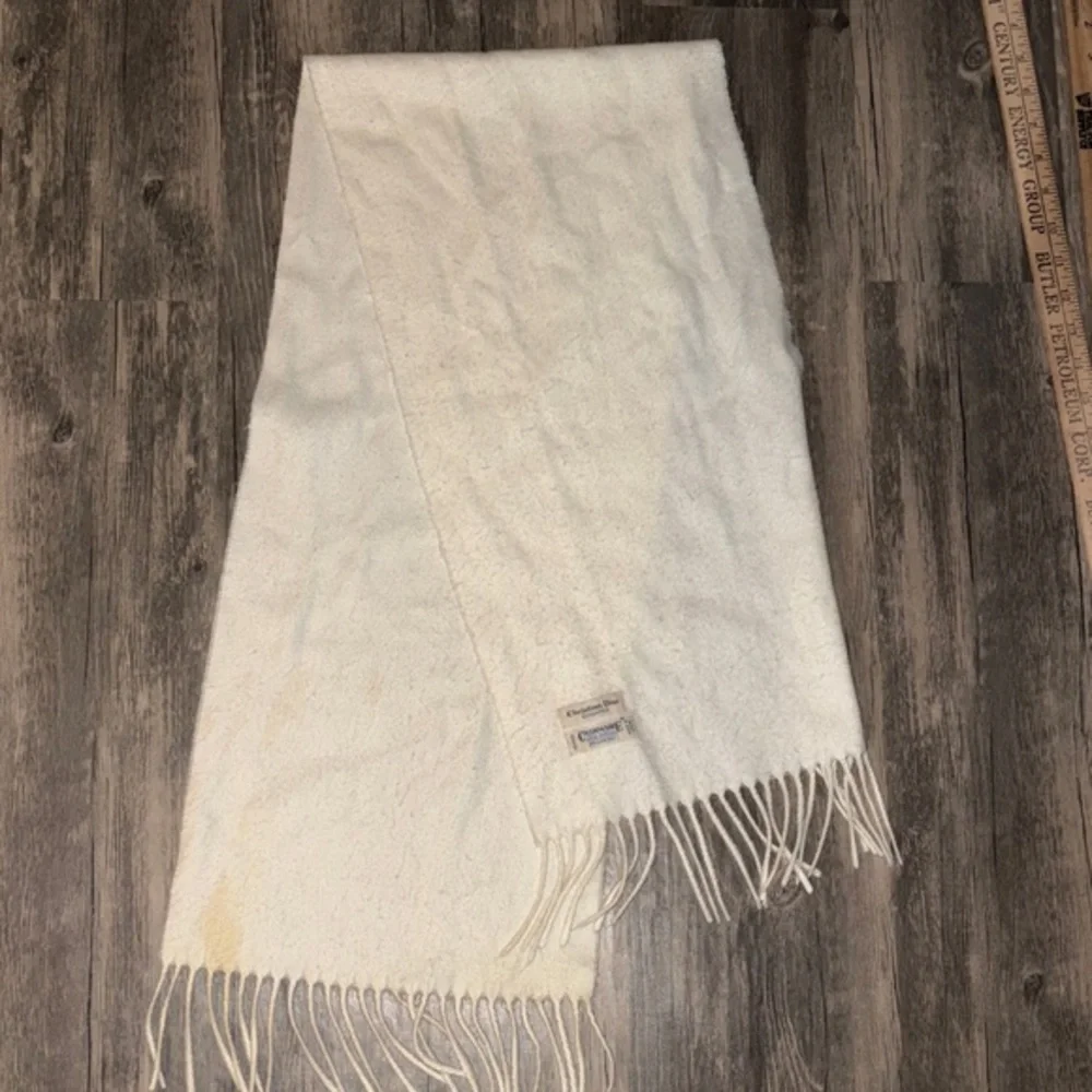 Vintage 100% cashmere Christian Dior scarf 12 x 48